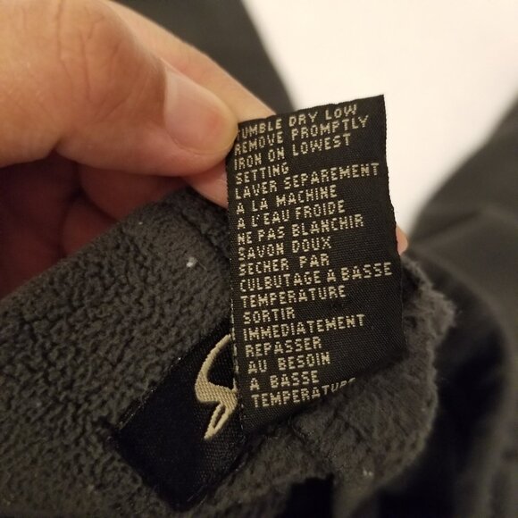 Dark Grey Fleece Sweatpants Track Pants Joggers Warm Small Wide Leg Seg'ments - Picture 6 of 11